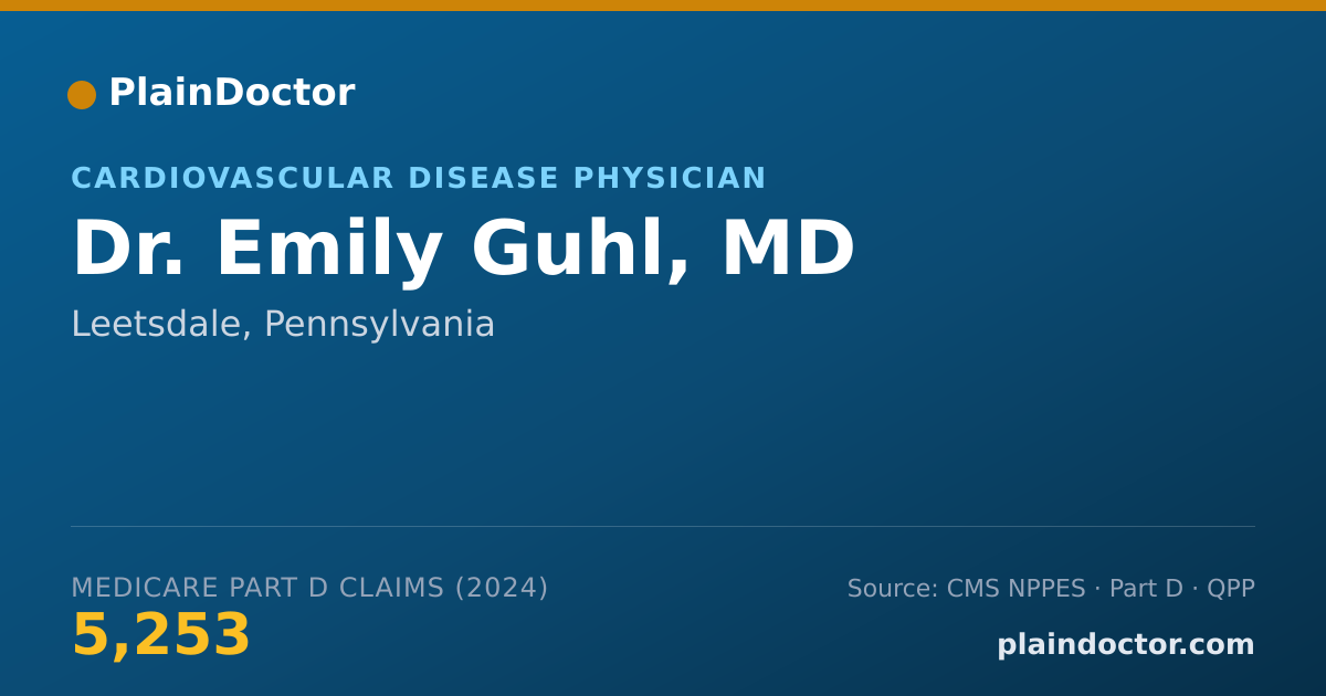 Shareable card for Emily Guhl, MD - Cardiovascular Disease Physician, Leetsdale, PA