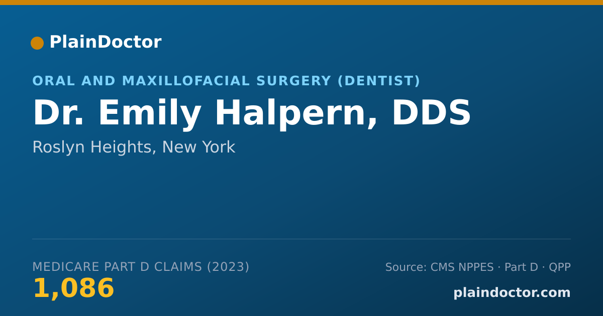 Shareable card for Emily Halpern, DDS - Oral and Maxillofacial Surgery (Dentist), Roslyn Heights, NY