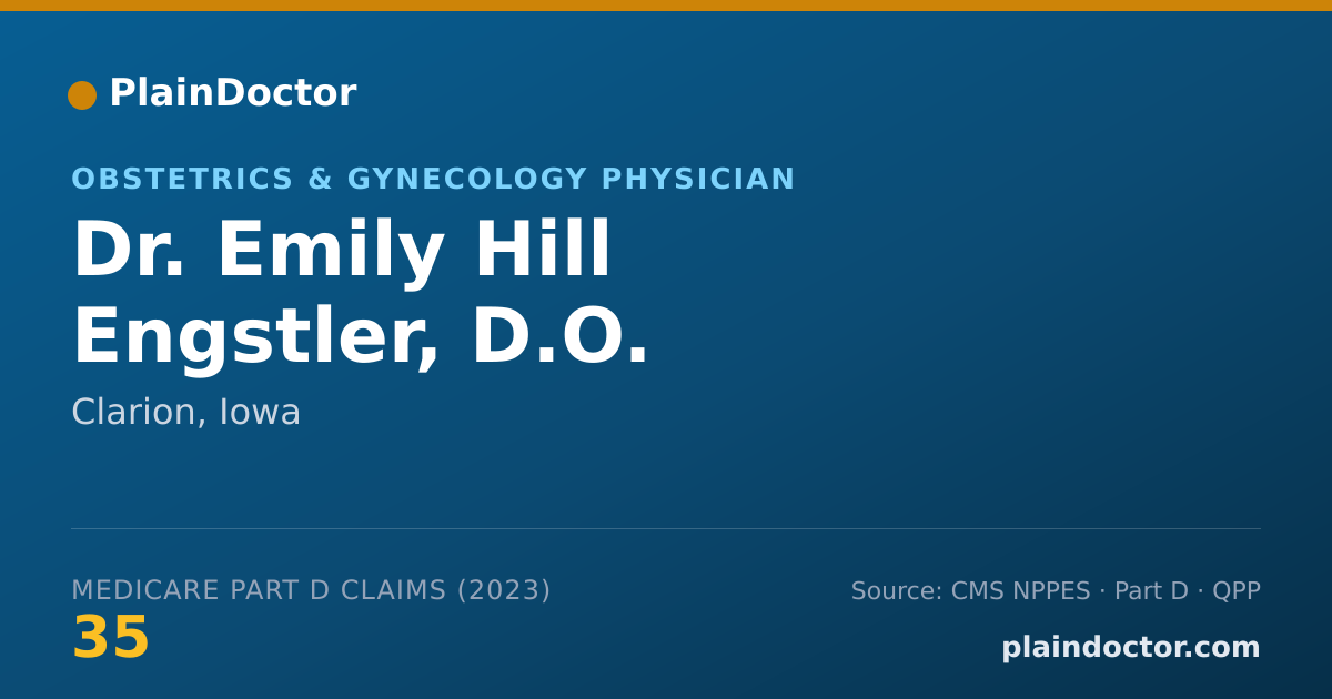 Shareable card for Emily Hill Engstler, D.O. - Obstetrics & Gynecology Physician, Clarion, IA