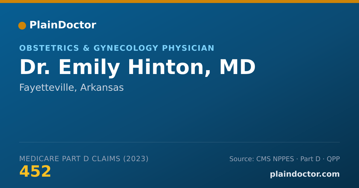 Shareable card for Emily Hinton, MD - Obstetrics & Gynecology Physician, Fayetteville, AR