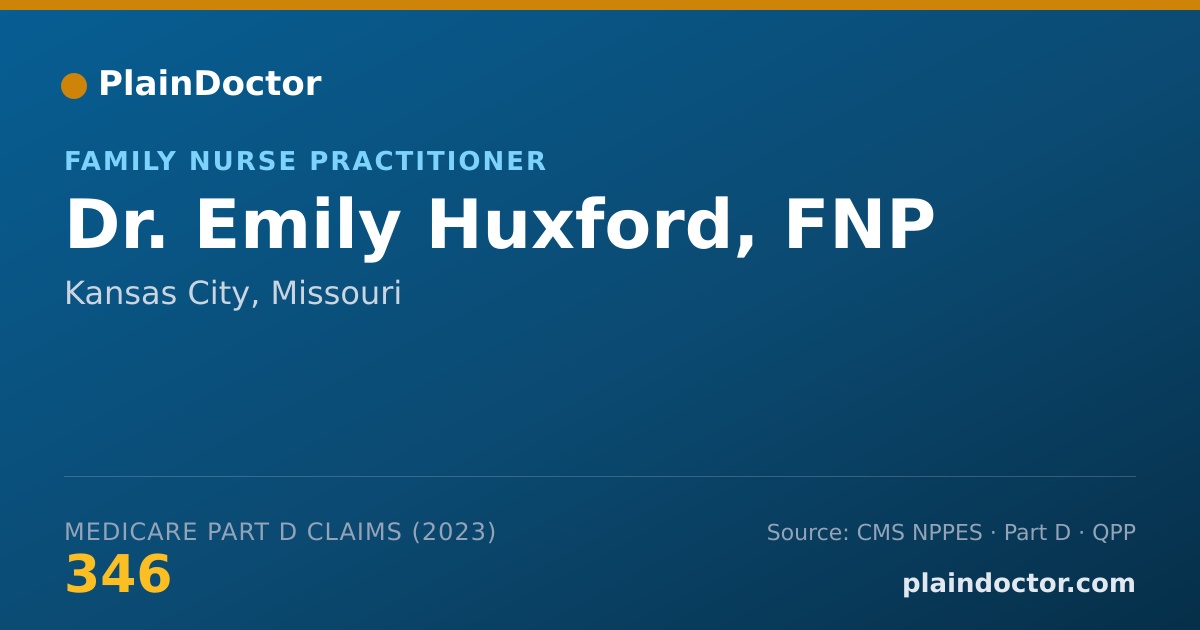 Shareable card for Emily Huxford, FNP - Family Nurse Practitioner, Kansas City, MO