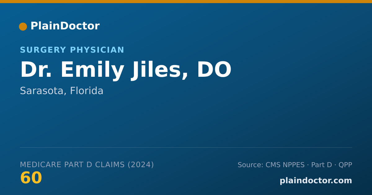 Shareable card for Emily Jiles, DO - Surgery Physician, Sarasota, FL