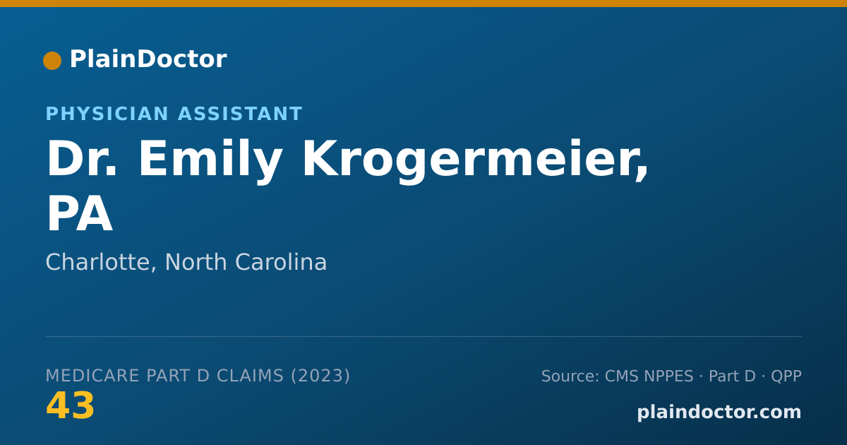 Shareable card for Emily Krogermeier, PA - Physician Assistant, Charlotte, NC