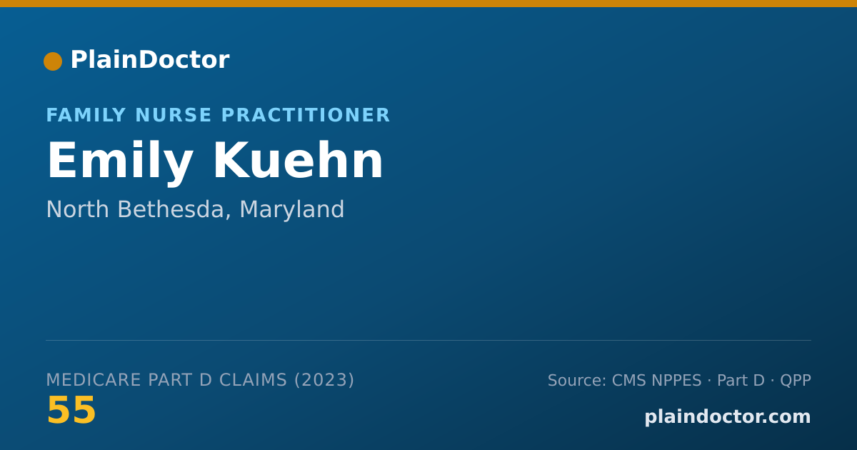 Shareable card for Emily Kuehn - Family Nurse Practitioner, North Bethesda, MD