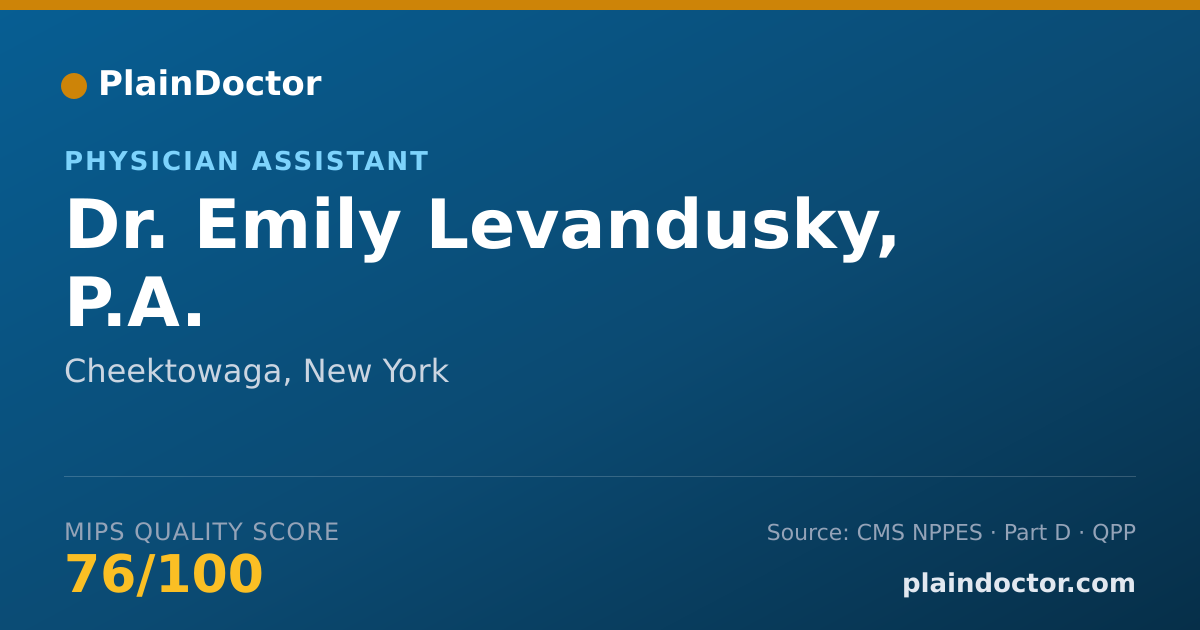 Shareable card for Emily Levandusky, P.A. - Physician Assistant, Cheektowaga, NY
