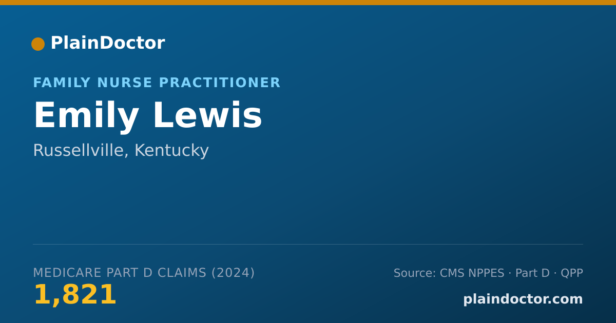 Shareable card for Emily Lewis - Family Nurse Practitioner, Russellville, KY