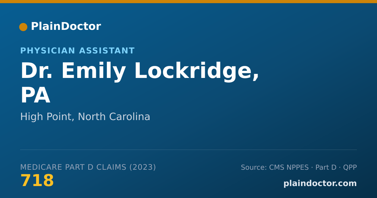 Shareable card for Emily Lockridge, PA - Physician Assistant, High Point, NC