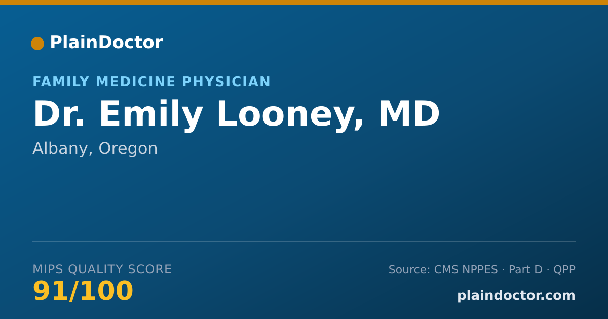 Shareable card for Emily Looney, MD - Family Medicine Physician, Albany, OR