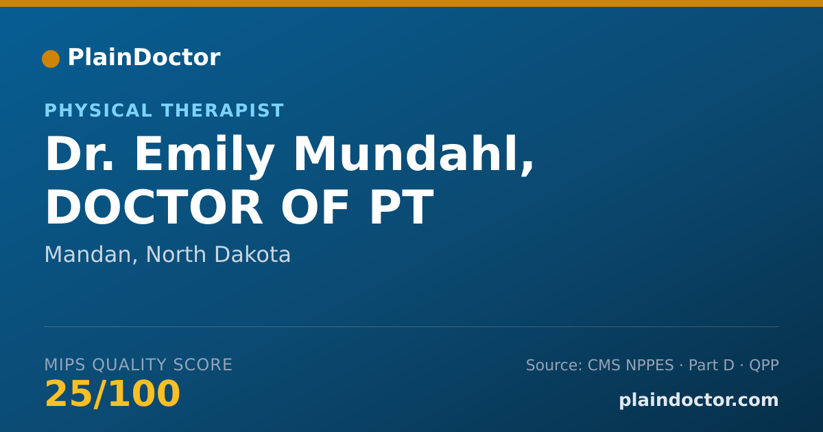 Shareable card for Emily Mundahl, DOCTOR OF PT - Physical Therapist, Mandan, ND