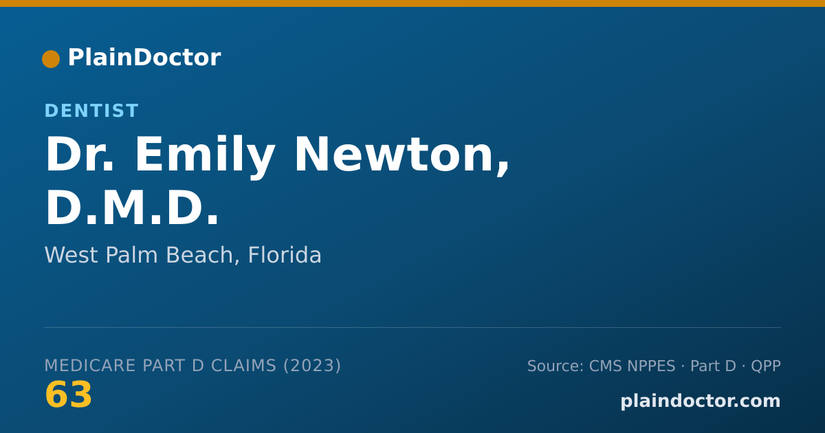 Shareable card for Emily Newton, D.M.D. - Dentist, West Palm Beach, FL