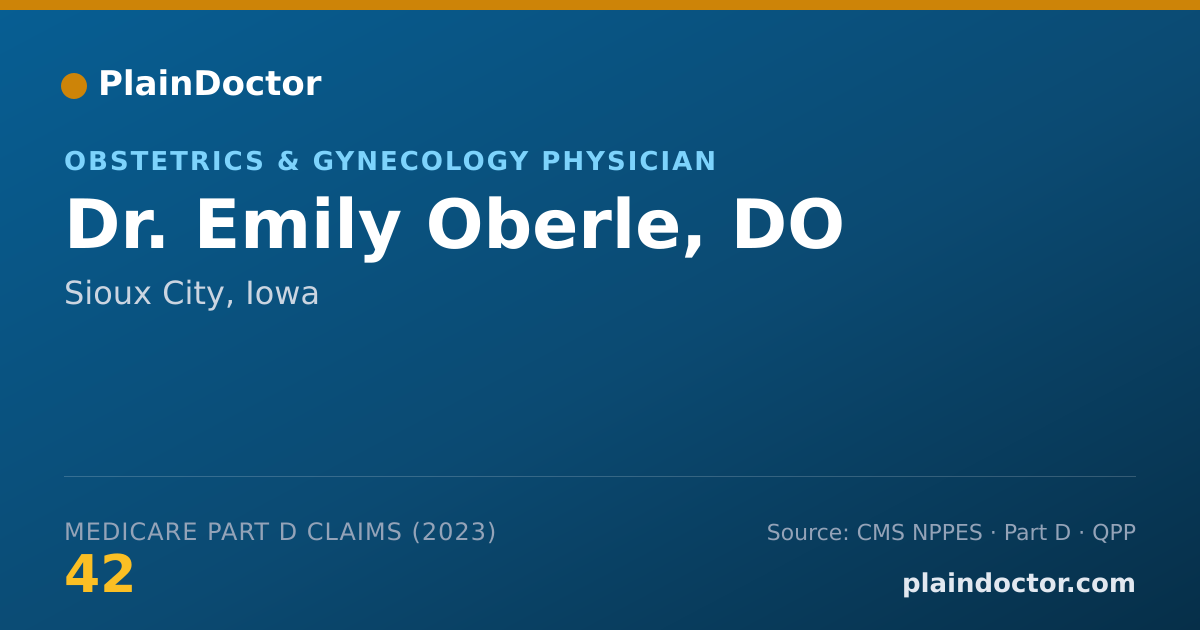 Shareable card for Emily Oberle, DO - Obstetrics & Gynecology Physician, Sioux City, IA