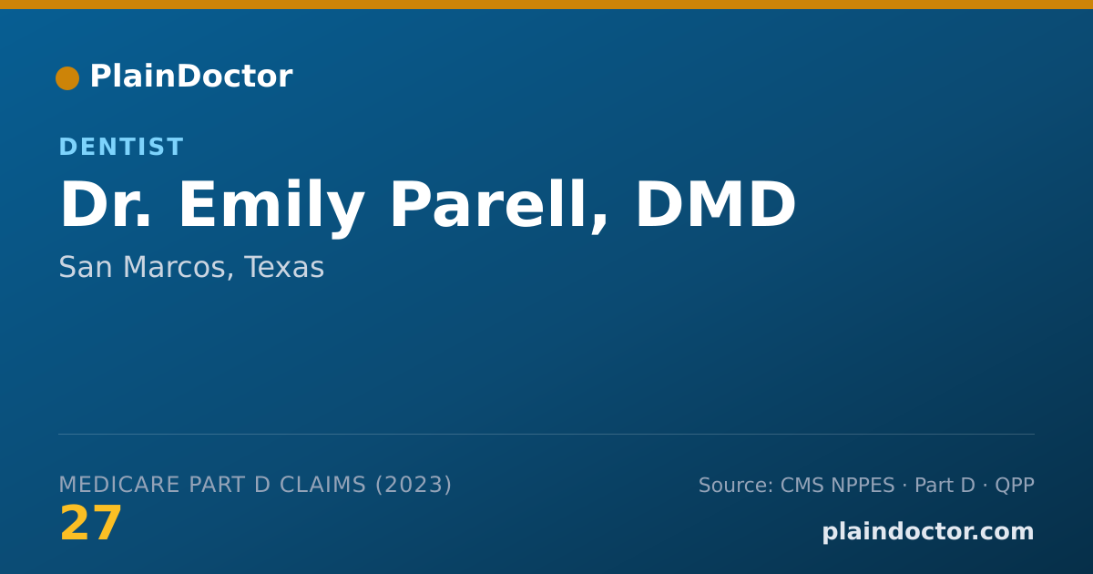 Shareable card for Emily Parell, DMD - Dentist, San Marcos, TX