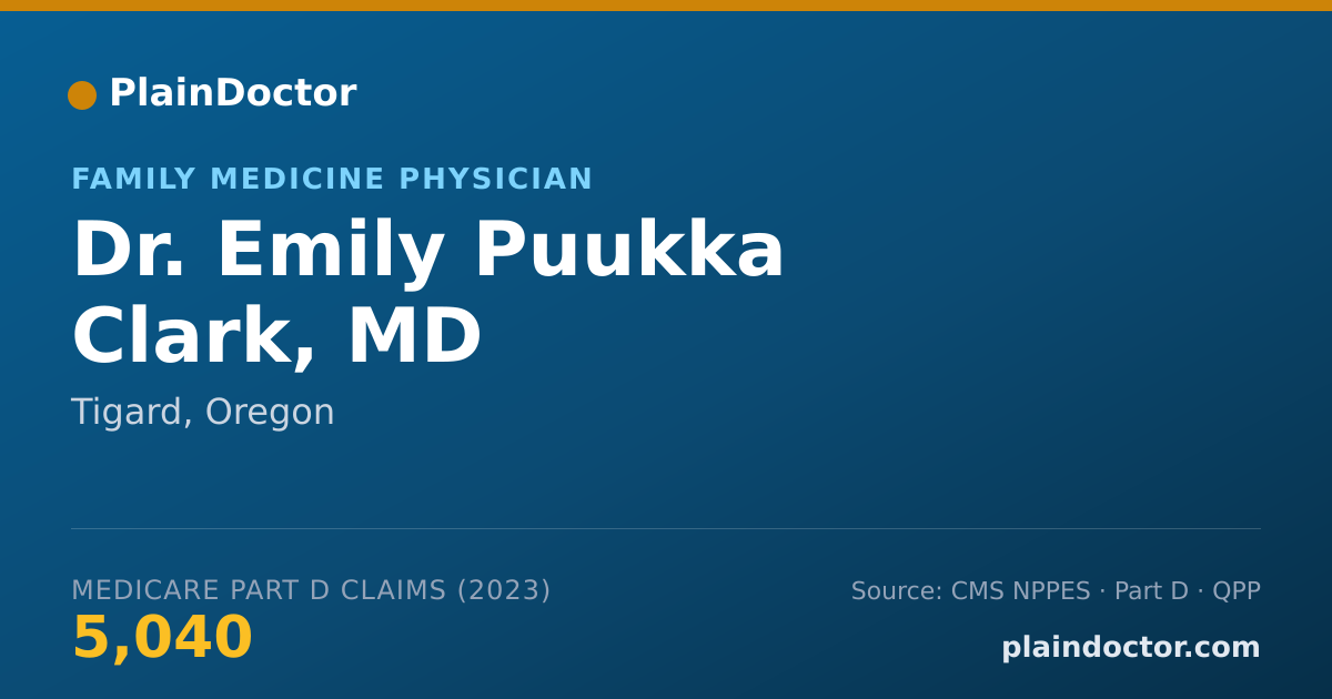 Shareable card for Emily Puukka Clark, MD - Family Medicine Physician, Tigard, OR