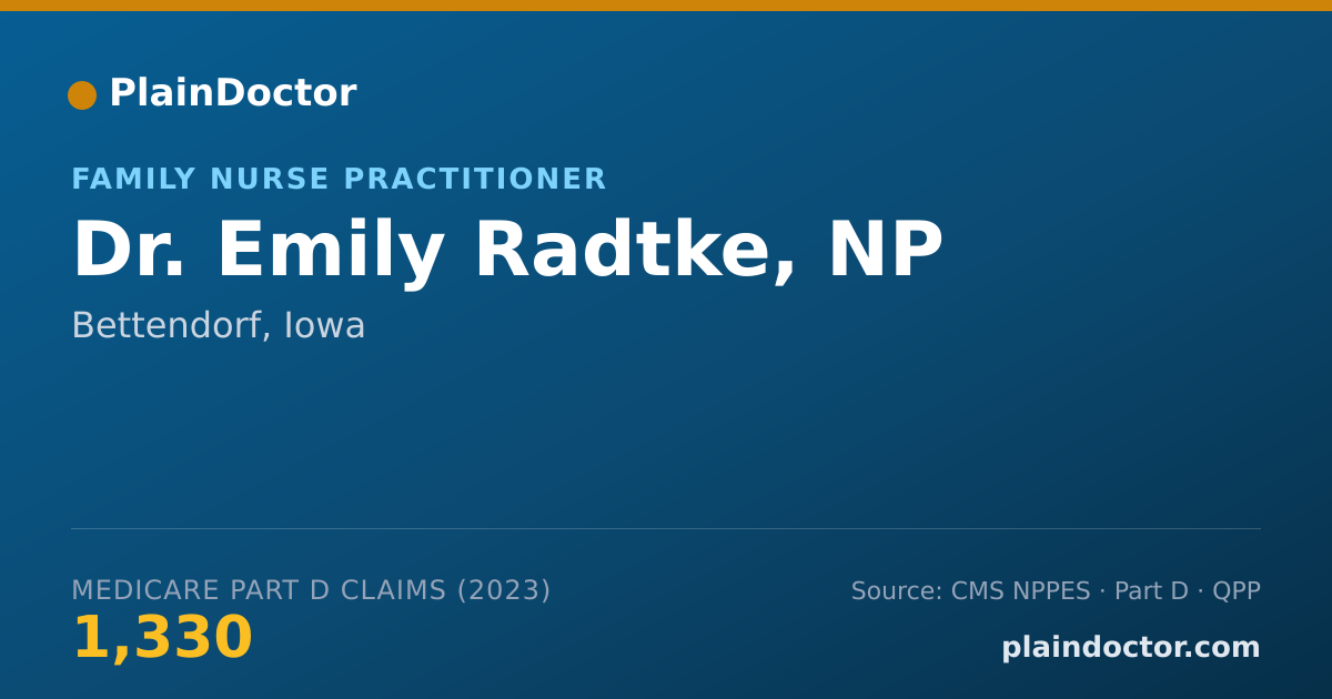 Shareable card for Emily Radtke, NP - Family Nurse Practitioner, Bettendorf, IA