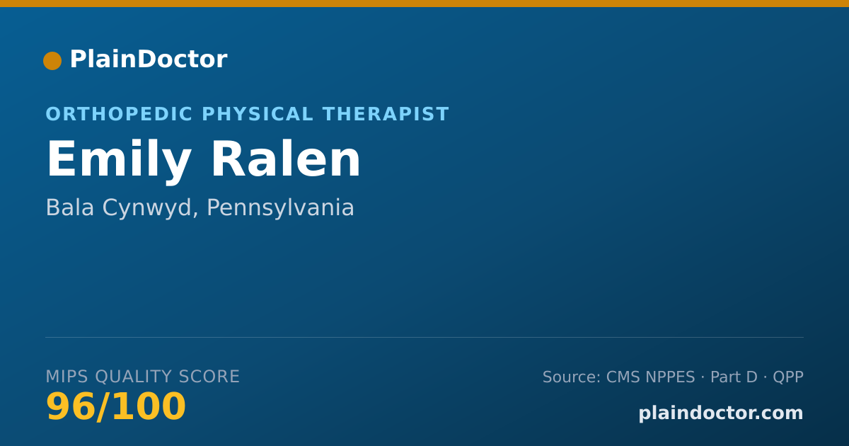 Shareable card for Emily Ralen - Orthopedic Physical Therapist, Bala Cynwyd, PA