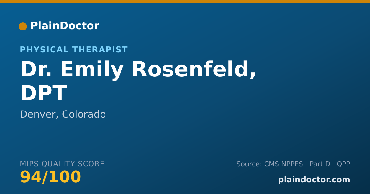 Shareable card for Emily Rosenfeld, DPT - Physical Therapist, Denver, CO