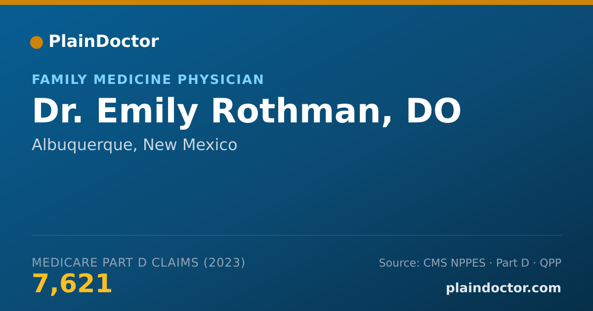 Shareable card for Emily Rothman, DO - Family Medicine Physician, Albuquerque, NM
