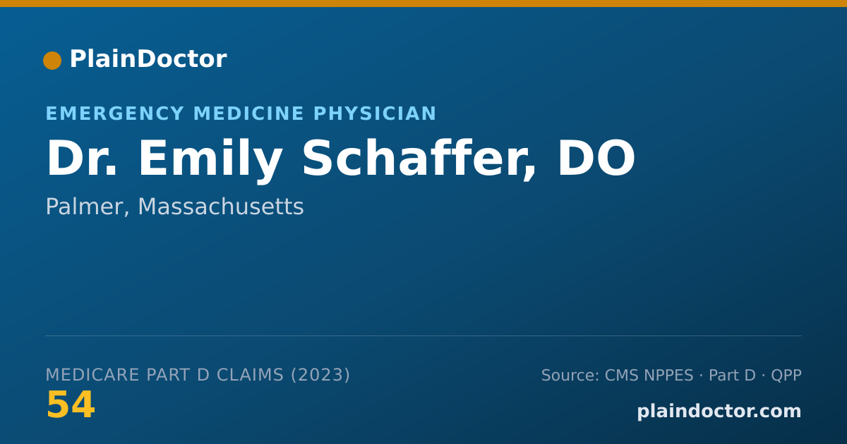 Shareable card for Emily Schaffer, DO - Emergency Medicine Physician, Palmer, MA