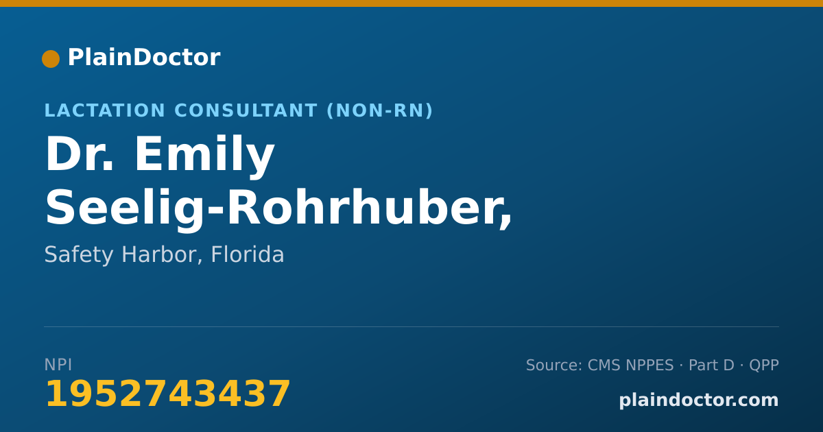 Shareable card for Emily Seelig-Rohrhuber, C.L.C. - Lactation Consultant (Non-RN), Safety Harbor, FL