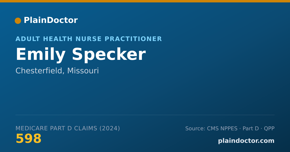 Shareable card for Emily Specker - Adult Health Nurse Practitioner, Chesterfield, MO