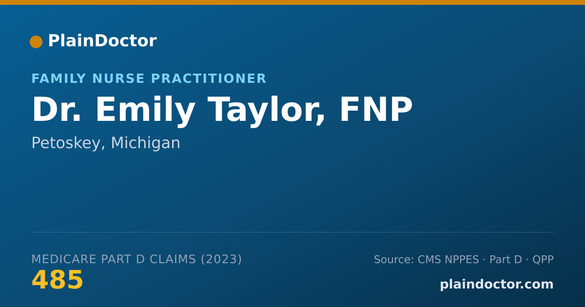 Shareable card for Emily Taylor, FNP - Family Nurse Practitioner, Petoskey, MI