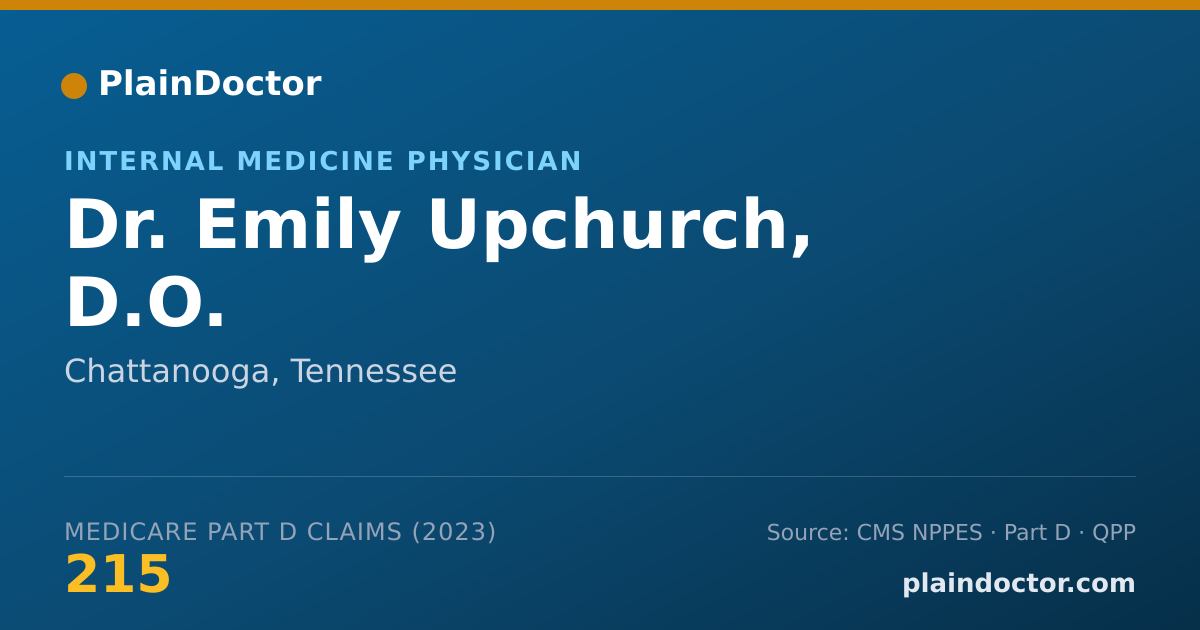 Shareable card for Emily Upchurch, D.O. - Internal Medicine Physician, Chattanooga, TN