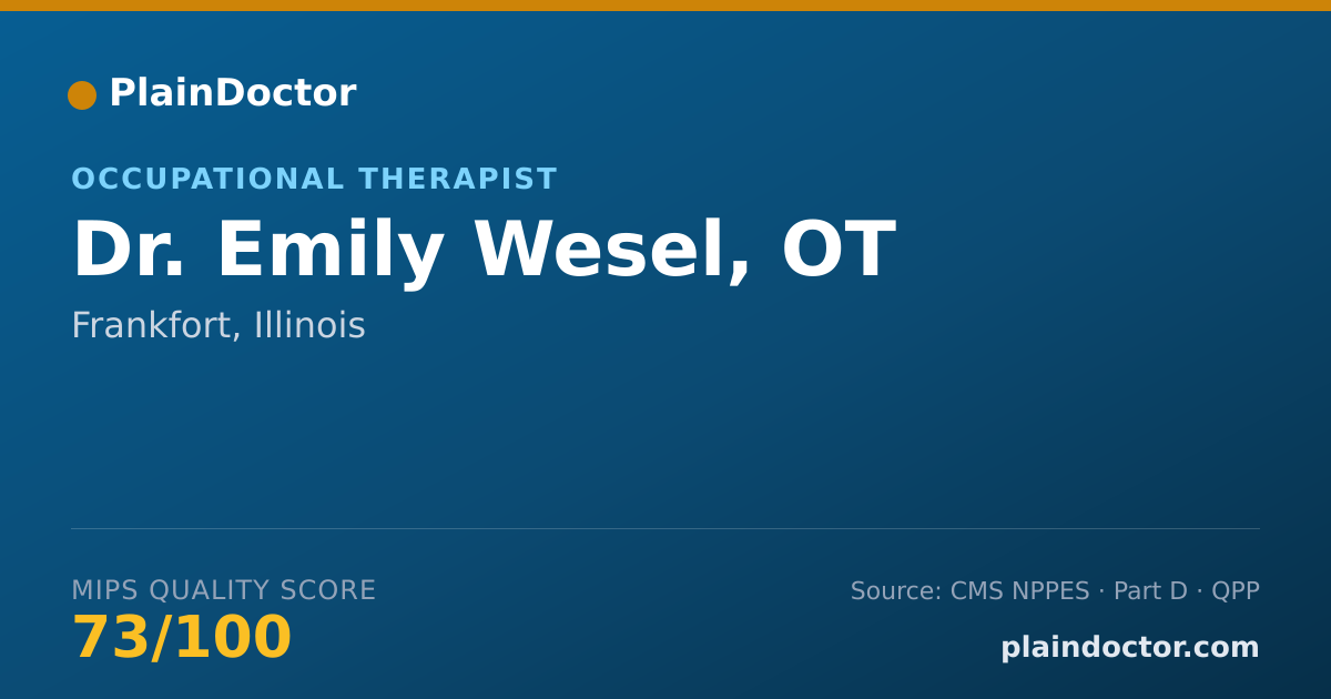 Shareable card for Emily Wesel, OT - Occupational Therapist, Frankfort, IL