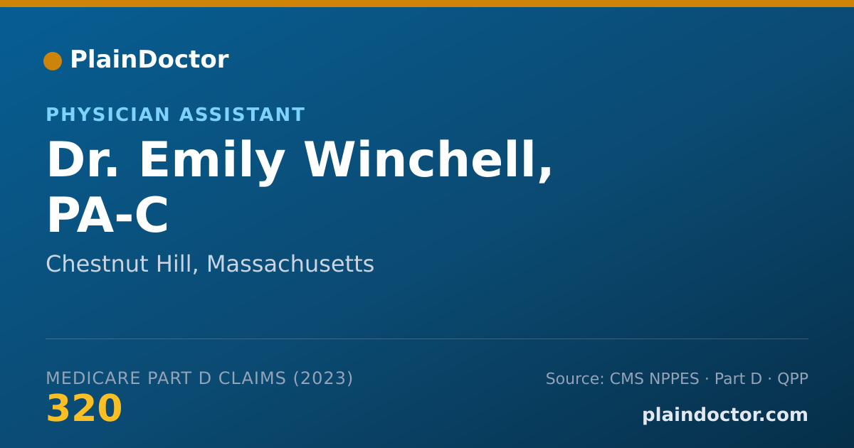 Shareable card for Emily Winchell, PA-C - Physician Assistant, Chestnut Hill, MA