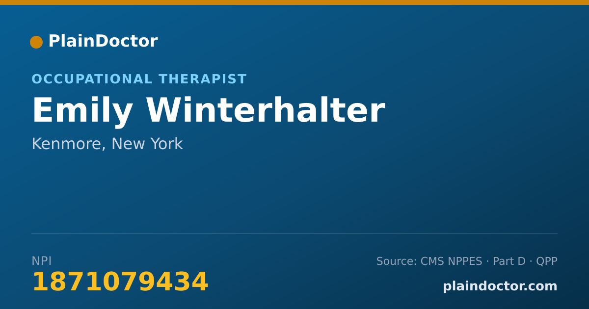 Shareable card for Emily Winterhalter - Occupational Therapist, Kenmore, NY