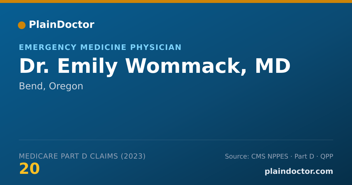 Shareable card for Emily Wommack, MD - Emergency Medicine Physician, Bend, OR