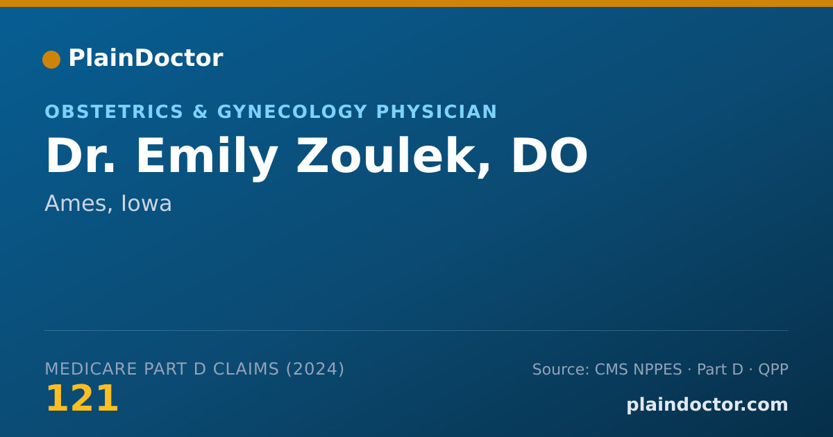 Shareable card for Emily Zoulek, DO - Obstetrics & Gynecology Physician, Ames, IA