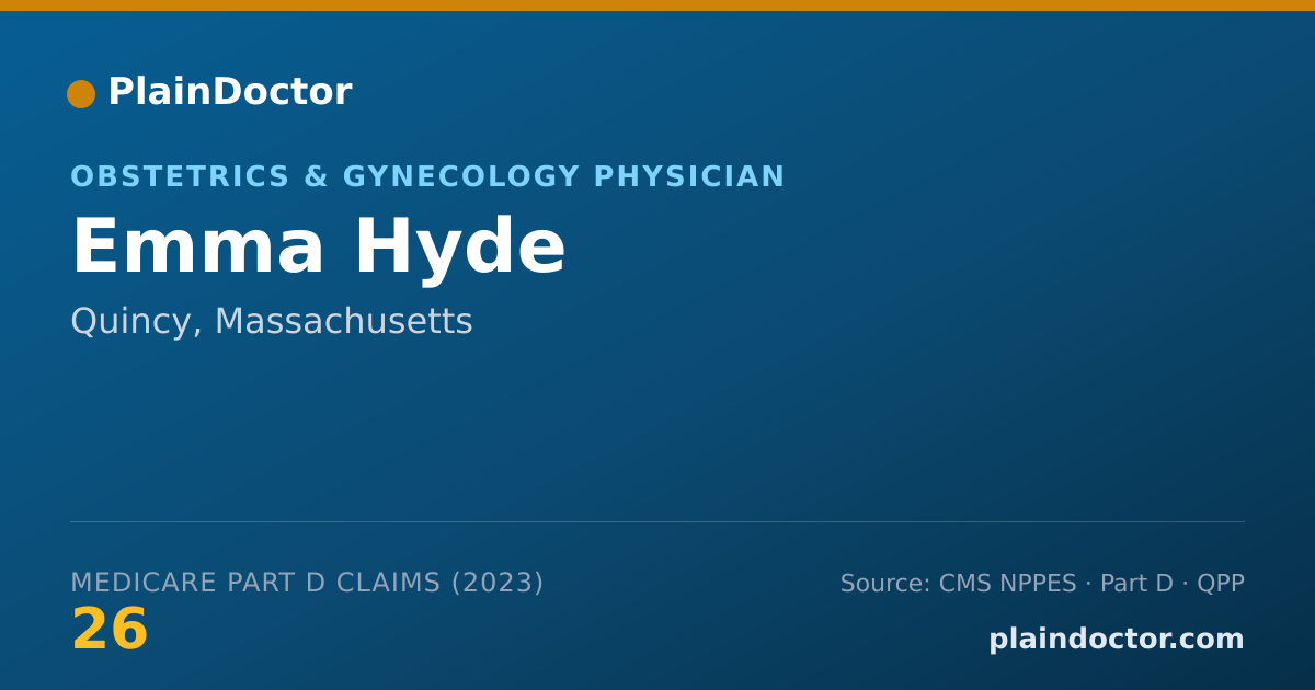 Shareable card for Emma Hyde - Obstetrics & Gynecology Physician, Quincy, MA