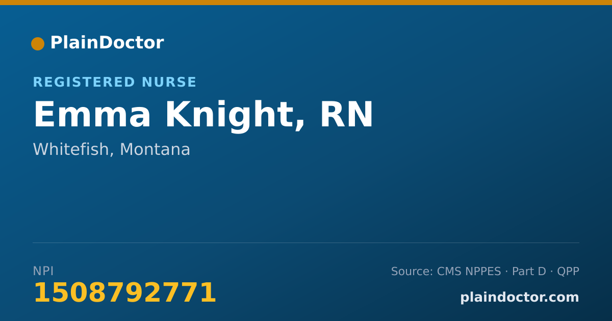 Shareable card for Emma Knight, RN - Registered Nurse, Whitefish, MT