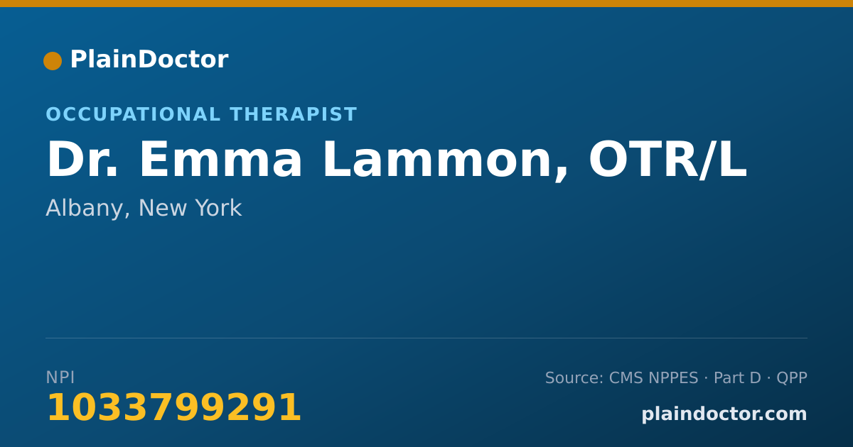Shareable card for Emma Lammon, OTR/L - Occupational Therapist, Albany, NY