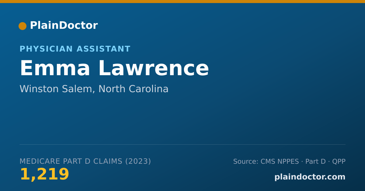 Shareable card for Emma Lawrence - Physician Assistant, Winston Salem, NC