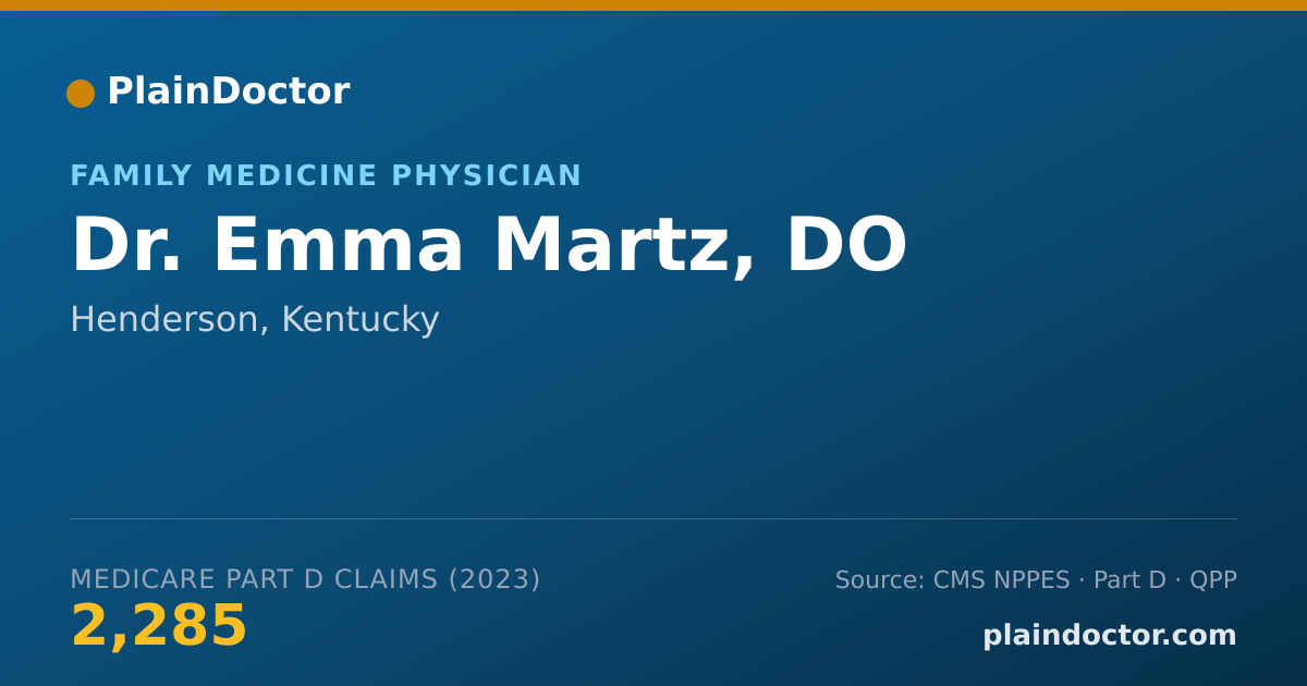 Shareable card for Emma Martz, DO - Family Medicine Physician, Henderson, KY