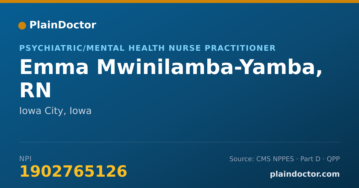Shareable card for Emma Mwinilamba-Yamba, RN - Medical-Surgical Registered Nurse, Iowa City, IA