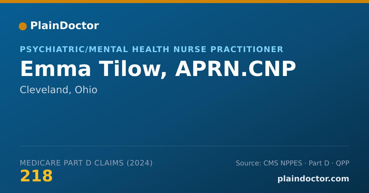 Shareable card for Emma Tilow, APRN.CNP - Registered Nurse, Cleveland, OH