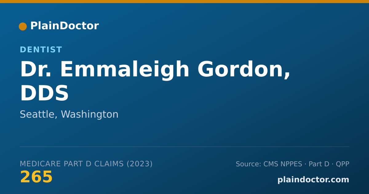 Shareable card for Emmaleigh Gordon, DDS - Dentist, Seattle, WA