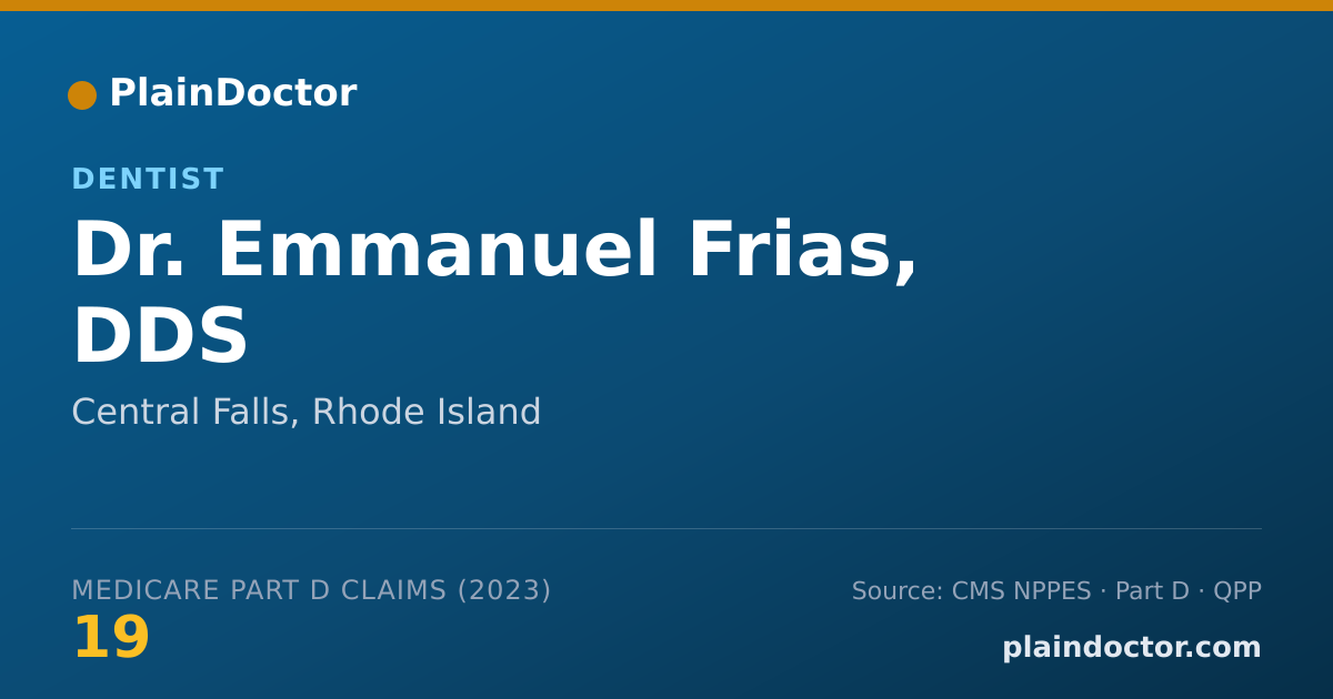 Shareable card for Emmanuel Frias, DDS - Dentist, Central Falls, RI