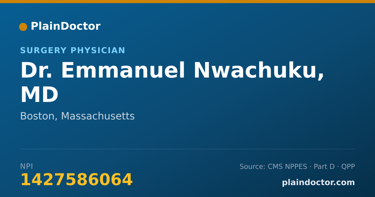 Shareable card for Emmanuel Nwachuku, MD - Surgery Physician, Boston, MA