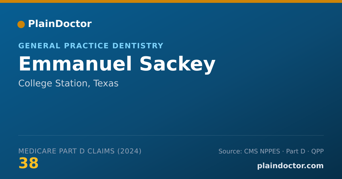 Shareable card for Emmanuel Sackey - General Practice Dentistry, College Station, TX