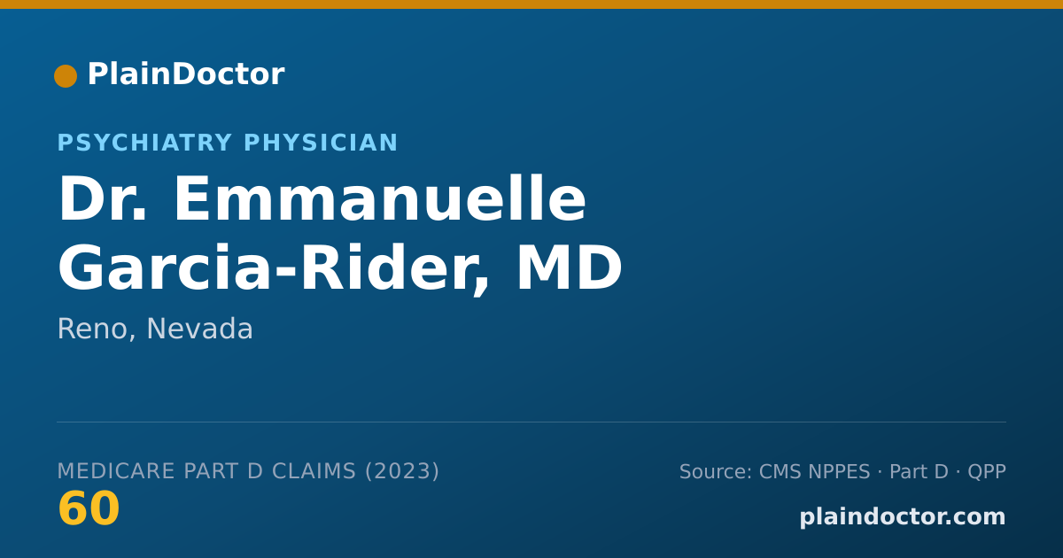 Shareable card for Emmanuelle Garcia-Rider, MD - Psychiatry Physician, Reno, NV