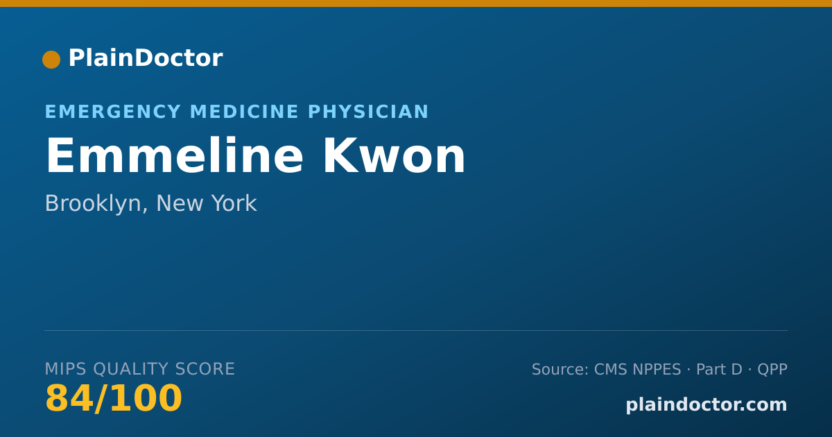 Shareable card for Emmeline Kwon - Emergency Medicine Physician, Brooklyn, NY