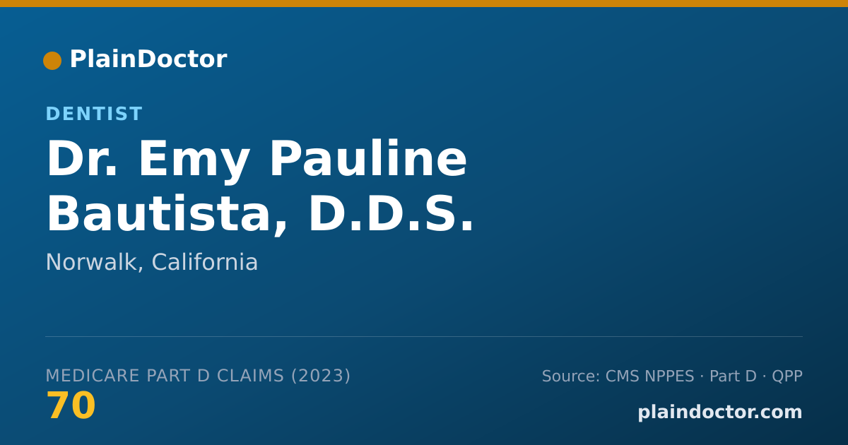 Shareable card for Emy Pauline Bautista, D.D.S. - Dentist, Norwalk, CA