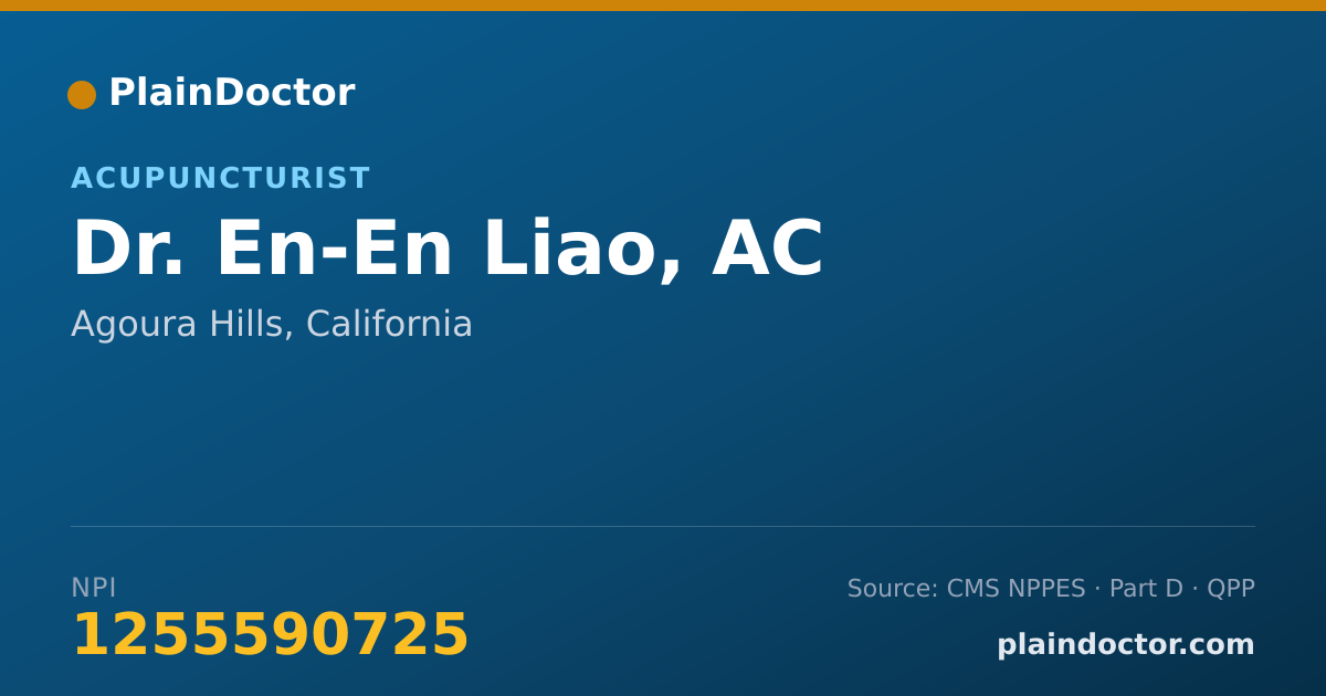 Shareable card for En-En Liao, AC - Acupuncturist, Agoura Hills, CA