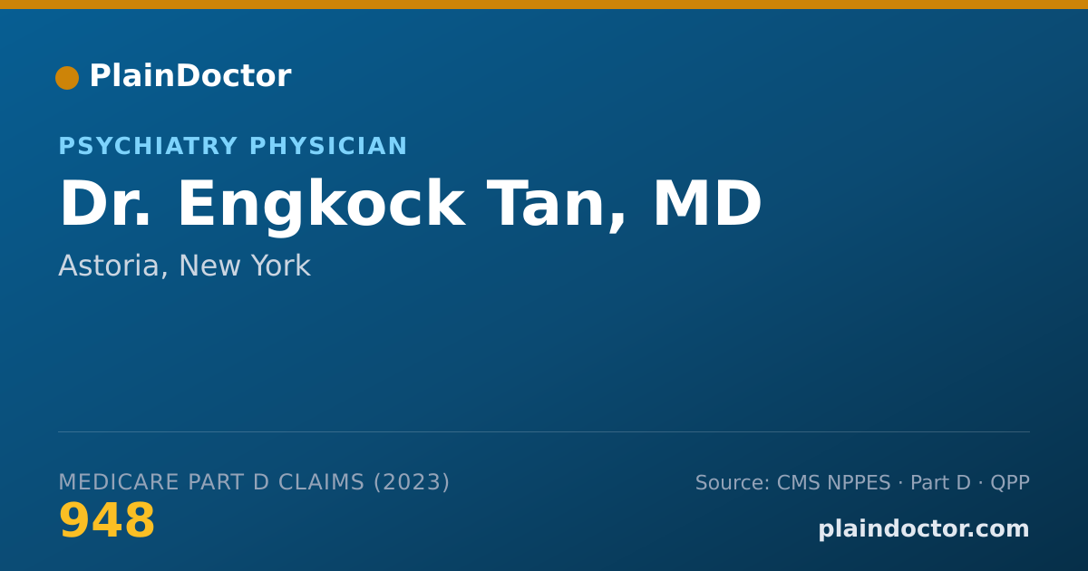 Shareable card for Engkock Tan, MD - Psychiatry Physician, Astoria, NY
