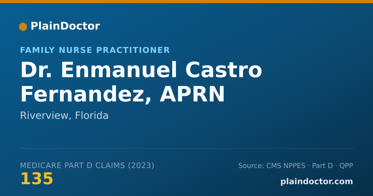 Shareable card for Enmanuel Castro Fernandez, APRN - Family Nurse Practitioner, Riverview, FL