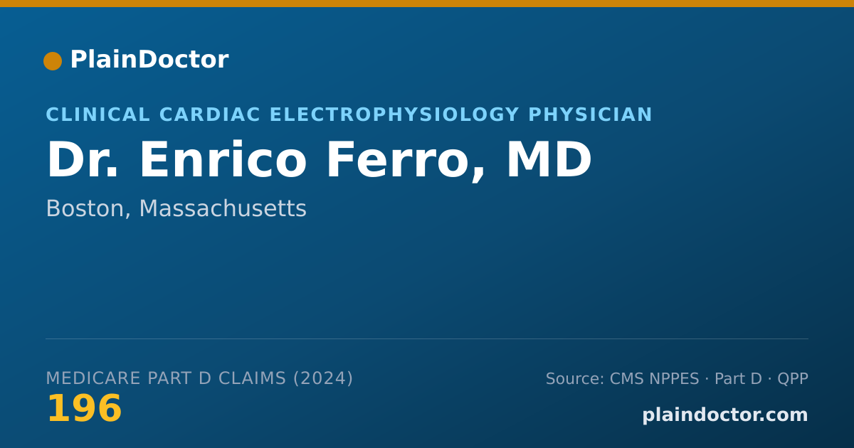 Shareable card for Enrico Ferro, MD - Clinical Cardiac Electrophysiology Physician, Boston, MA