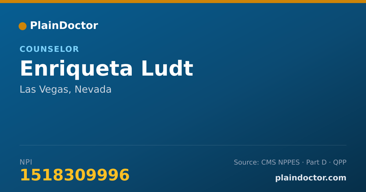 Shareable card for Enriqueta Ludt - Counselor, Las Vegas, NV